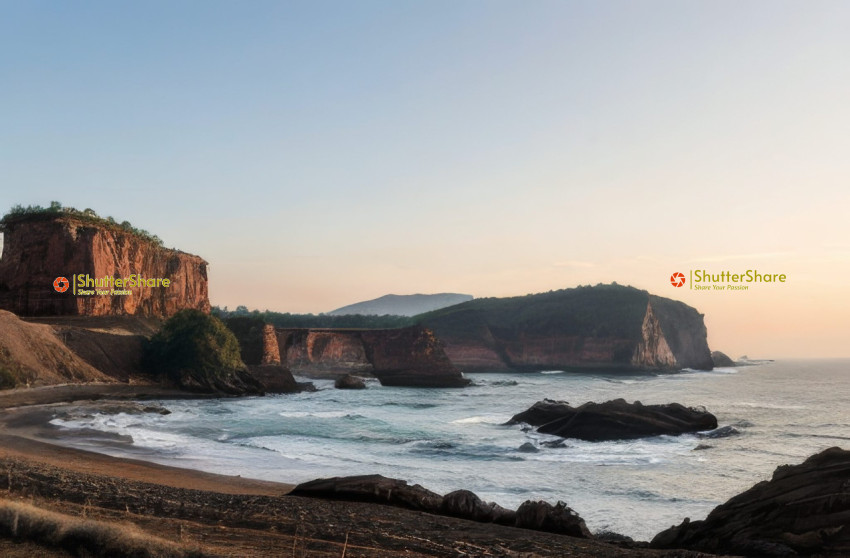 Serene Coastal Cliffs at Dawn