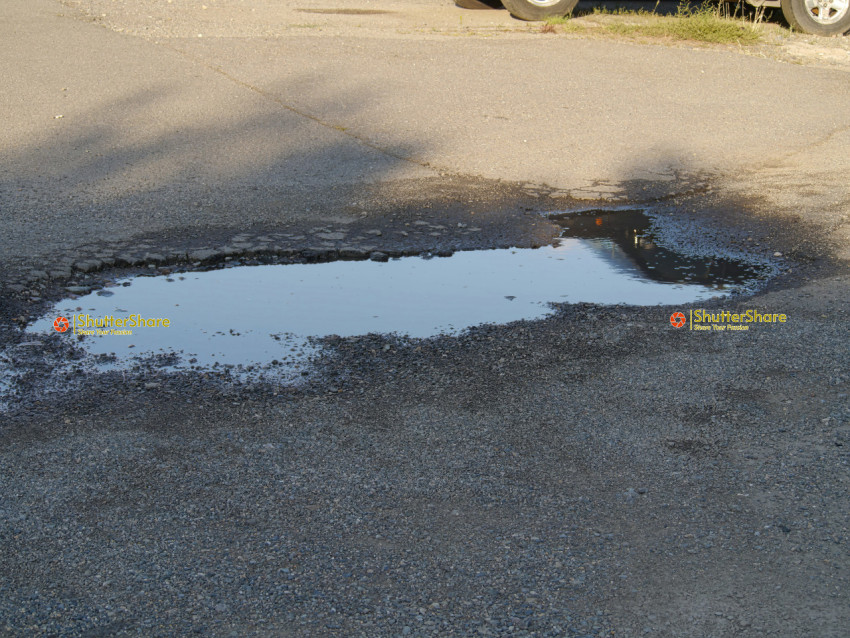 Pothole in a Parking Lot